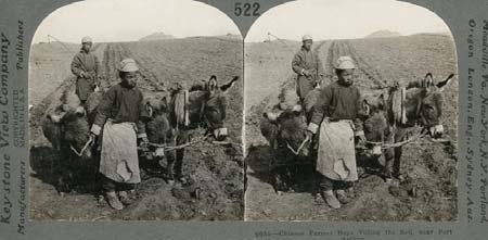 84 KEYSTONE. Chinese Boys plowing near Port Arthur. Meadville, New York, a.o., Keystone View Company, ca.