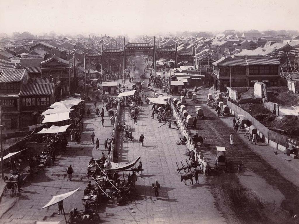 129 PEKING. Chenmen Street. Chenmen Gate. ca. 1890.