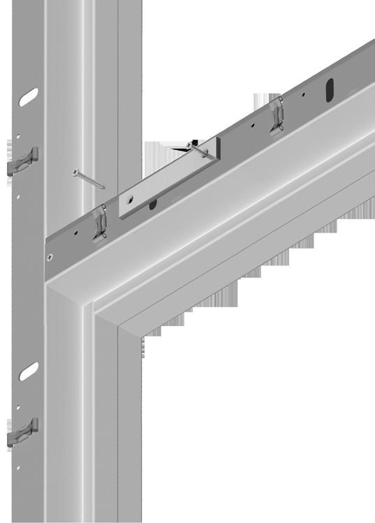 Place a fastener at each clip on the side of the frame opposite the