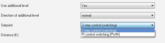 4.5.5 Direction of controller The following settings are available at the ETS Software: Illustration 26: Direction of controller The direction of the controller describes the behavior of the control