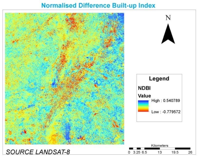 Overall process of separating crop from other vegetation over LISS-III image Figure 12: separation of crop from other vegetation has been completed First part of map shows satellite imagery