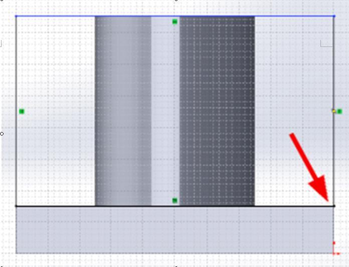 next, move the mouse up until dotted horizontal and vertical lines intersect and click once