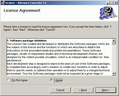 User Guide 6. Read the license agreement. Check I Agree and click Next to continue. 7.