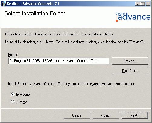 install Advance. To check the available space on each hard drive, click Disk Cost.