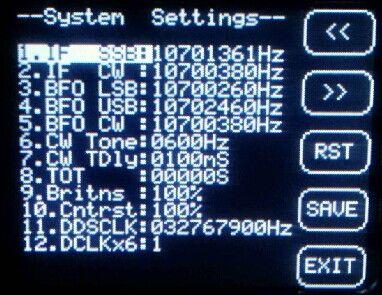 In the shutdown state, press and hold the F1 key on the host and turn on (note, do not release) until the screen displays the data of the engineering menu, as shown below: 1. IF SSB: SSB IF 2.