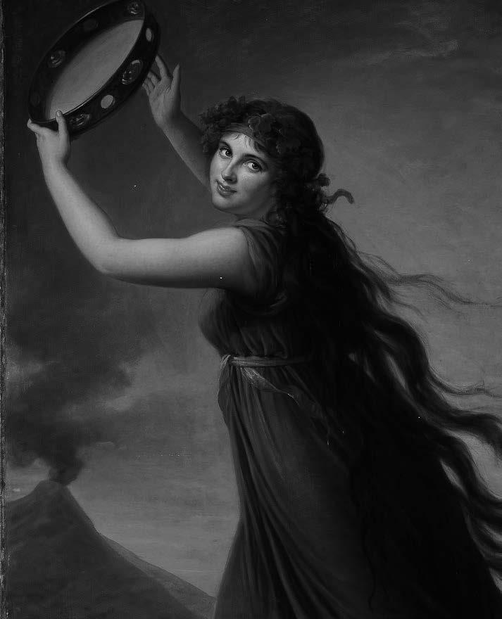 Objects in People and Portraits Lady Hamilton as a Bacchante (1792) by Élisabeth-Louise Vigée-Lebrun Room 6 This painting is of Emma Hamilton, who was born Amy Lyon in Ness on the Wirral to a
