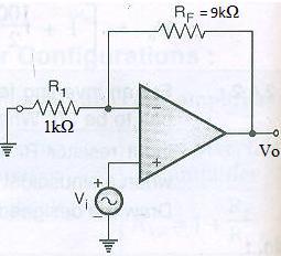 (Derivation 2 marks, Design diagram 2 marks) The required circuit is a non-inverting amplifier