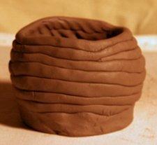 Clay bowl in leatherhard stage- this