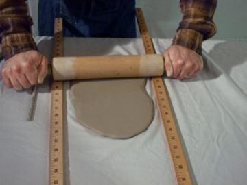 Once your clay is properly wedged, you can begin to roll it out to a consistent thickness.
