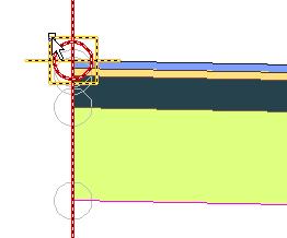 On the Tool Palette, click UrbanSidewalk. 26. In the Properties window, for Side, select Left. 27. Select the subassembly marker on the top and back of curb to insert the UrbanSidewalk subassembly.