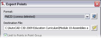 Click and browse to \AutoCAD Civil 3D 2009 Education Curriculum\Module 10 Assemblies and Corridors\. For File Name, enter Construction Staking.