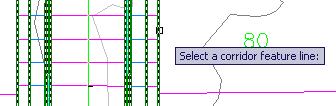 Click OK. 9. Press ENTER to finish the command. Civil 3D has created three feature lines that can be used for grading. Now change the style assigned to the feature lines. 10.
