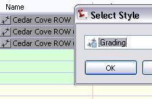 Right-click the Style column header. Click Edit. 17. In the Select Style dialog box, select Grading. 18. Click OK.