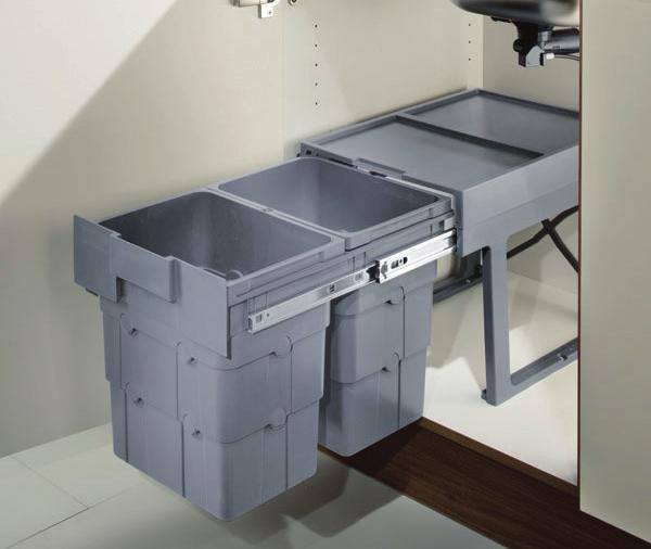 Marches Wasteboy Pull-out Waste Bin Base mounted and ideal for