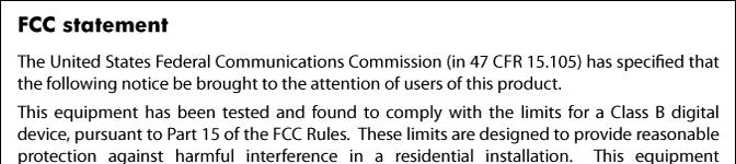 FCC statement Informaţii tehnice VCCI (Class B)