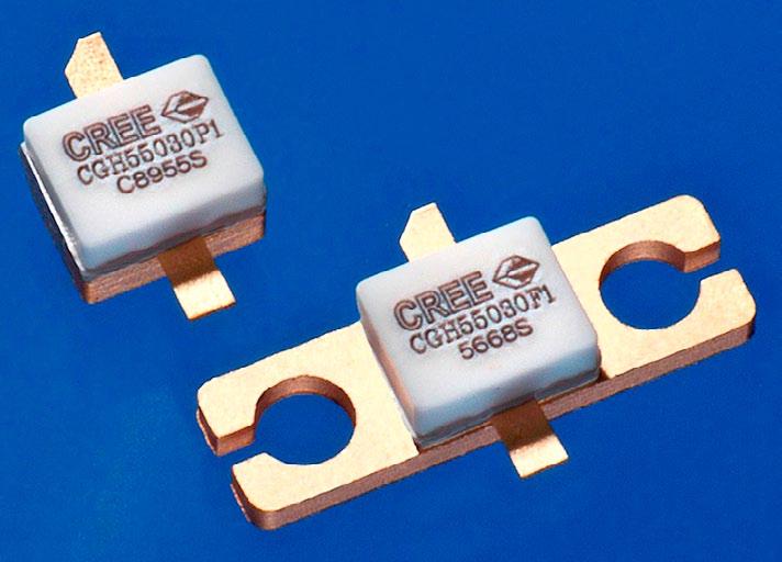 The transistor is available in both screw-down, flange and solder-down, pill packages. Based on appropriate external match adjustment, the CGH55030F1/CGH55030P1 is suitable for 4.9-5.
