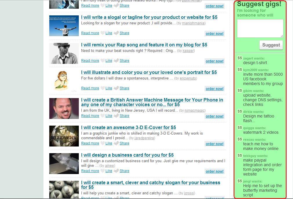 Getting Started The first thing you need to do is understand how Fiverr works and what people are offering in general.