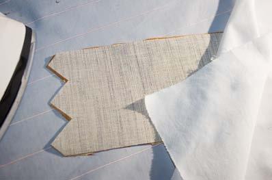 Remove and cut apart the pattern pieces, dry press the pieces flat, and make any needed