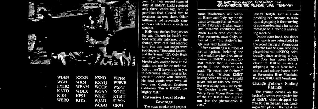 On Mondy, they ppered on Chnnel 9's mid -morning mgzine show for hlf -hour. The L.A. Times rn three pieces in its Tuesdy (2/10) edition.