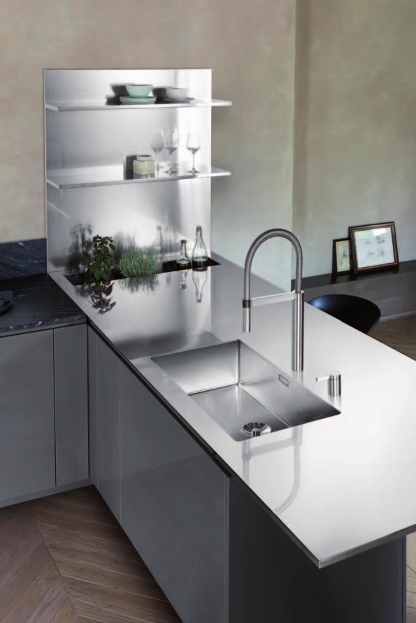 Attractive prospects: stainless steel solutions at the highest level. BLANCO STEELART. Exclusive sinks and functional areas for every style of interior design.