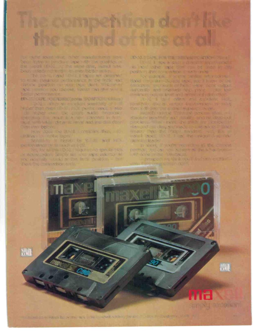 The competition don't like the sound of this at all. For quite some time, other manufacturers have been trying to produce tape with the qualities of the Maxell UD-XL.