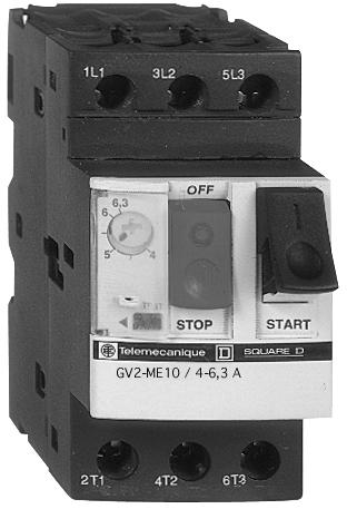 Presentation Thermal-magnetic motor circuit-breakers types GV, GV and GV7 GV-ME, GV-P, GV-ME and GV7-R motor circuit-breakers are -pole thermal-magnetic circuit-breakers specifically designed for the