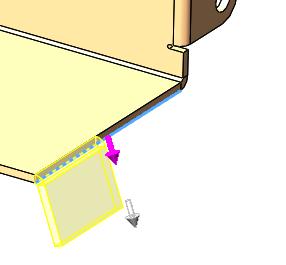 Creating an angled flange In this step you will create an angled flange.