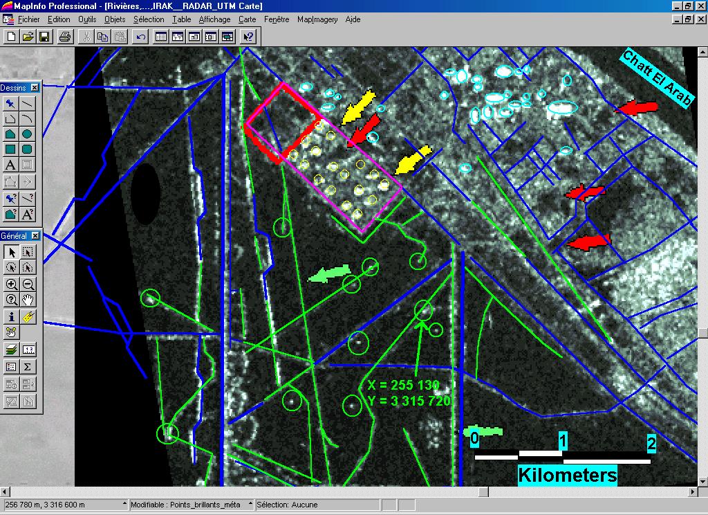 Radar allows the accurate mapping of all lineaments