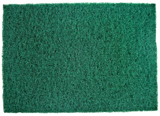 7 Pad green For heavy duty scrubbing or light stripping. Aggressively removes dirt and scuff marks from heavily soiled floors. Use wet on most hard floors.