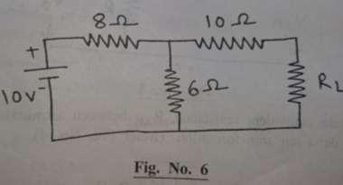 e) Calculate value of R L so that power transferred is maximum in circuit shown in