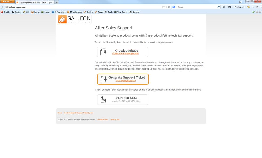 TECHNICAL SUPPORT SUPPORT WEBSITE Should you require any Technical Support on this product, please go to where you can find access to the Knowledgebase, for general information.