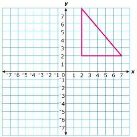 14. Paul drew a triangle on a graph as shown below.