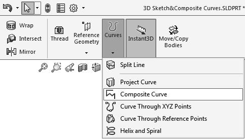- Select the 3 Sketches either from the Feature Manager tree or directly from the graphics