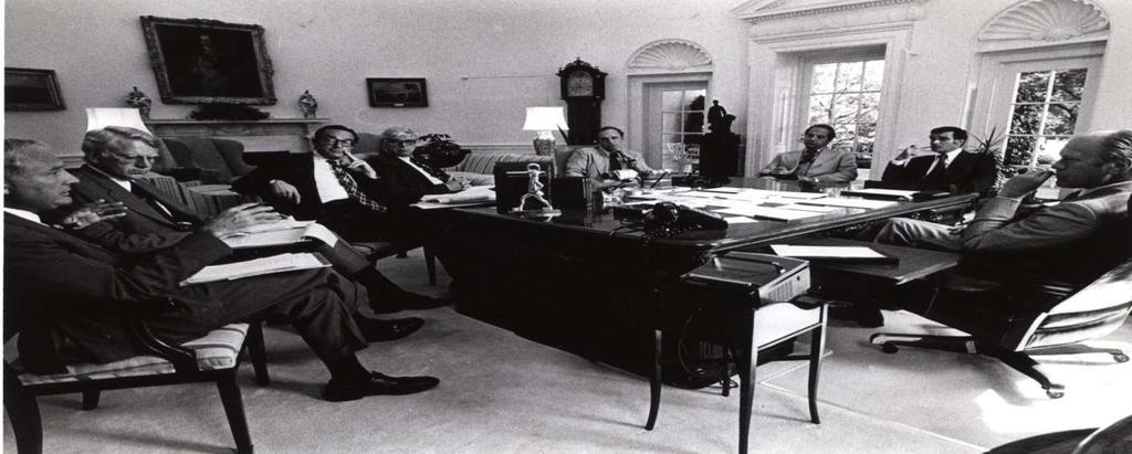 Jack Marshall (Secretary of Army), Senate liaison at the White House, Alan Greenspan, Rogers Morton (Secretary