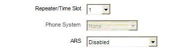 positions but all should use the same settings (except the Contact Name field), as indicated below: The ARS field should be set to Disabled as this radio will never register.