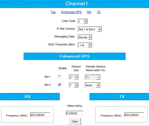 Master Figure 53 IPSC Repeaters Network Settings Peer Channel Settings Program the repeaters with only one digital channel, having the following settings: Figure 54 IPSC Repeaters Channel Settings