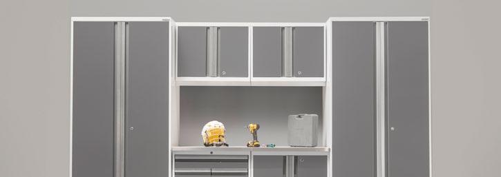 reposition cabinets in many different layouts (installed on the floor, hung on the wall or mounted to slatwall).