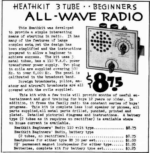 It was introduced in the March 1948 Heath Flyer (Figure 2) and soon after in ads in the April issue of Popular Mechanics and May issue of Radio News.