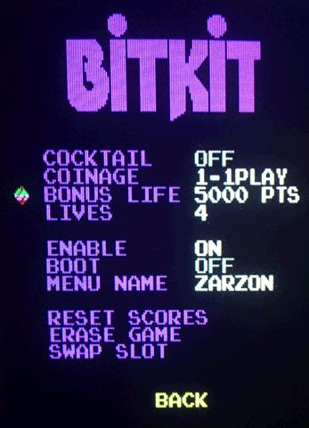 name used in the Game Menu. Empty slots are labeled as such, and the cursor will skip past these entries. To select a slot, press Player 1 Start.