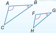 triangle, are the triangles congruent? Are the triangles similar? Explain your reasoning. B.