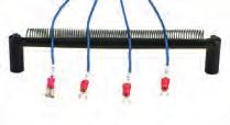 Black Fanning strip with 76 spaces for wires up to 18 AWG. 12.1" long and 0.31" tall.