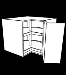 H 36"W x 24"D x H BASE CABINET CONFIGURATIONS - For Corners Cabinets are component based.