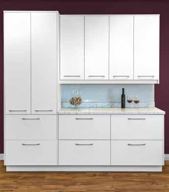 cabinetry beyond the kitchen to create a