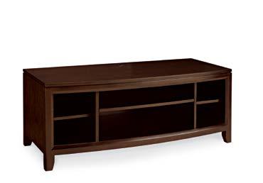 912-585 Entertainment Center W51 D22 H21 One adjustable shelf in each compartment, three open