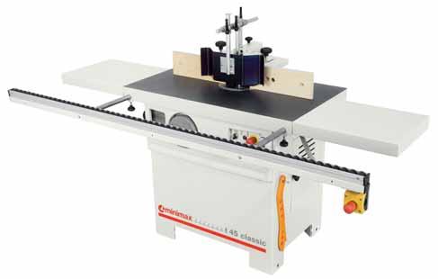 On demand, it is available the 45 tilting spindle, toward the inside of the machine