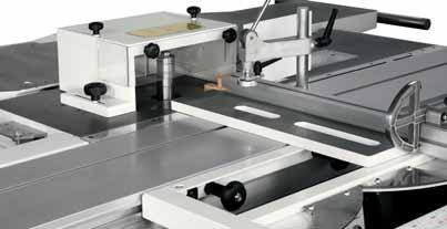classic main devices 23 TENONING TABLE AND PROTECTION HOOD Equipped with: - table - protection hood for 275 mm diameter tools - exhaust hood