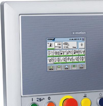 x-motion Control system perfect 610/710 x-motion: Control panel