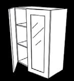 WALL CABINET CONFIGURATIONS - 40" Height Cabinets are component based. Cabinet boxes, cabinet fronts, hardware (including drawer kits and hinges) and shelving are sold separately.