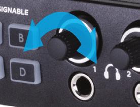 Connect Headphones Ensemble provides two headphone output jacks on the front panel. By default, these headphone outputs mirror the main monitor outputs 1 