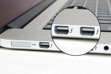 Connect other certified Thunderbolt devices to Ensemble s remaining Thunderbolt port. Make sure that your Mac has the Thunderbolt logo.